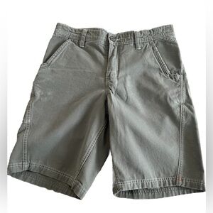 TOAD & CO Sage Green Back Road Men’s Long Cargo Hiking Shorts Size 30 Waist: 33”